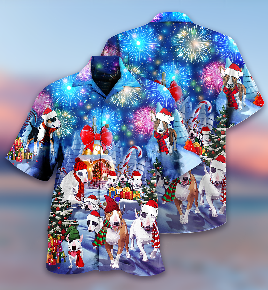Bully Dog Merry Christmas - Hawaiian Shirt - Reefox