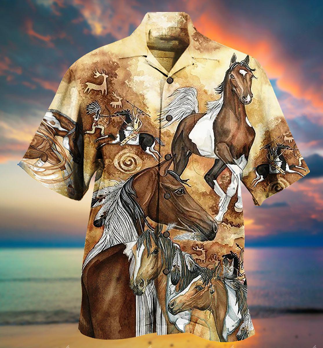 Native American Horse - Hawaiian Shirt - Reefox