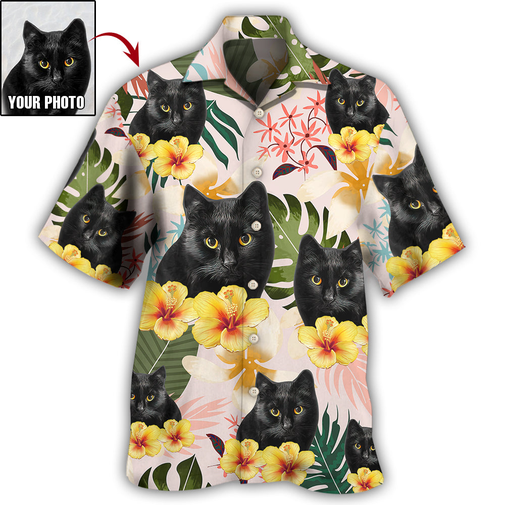 2 / Adults / S Cat Tropical Various Style Custom Photo - Hawaiian Shirt - Reefox