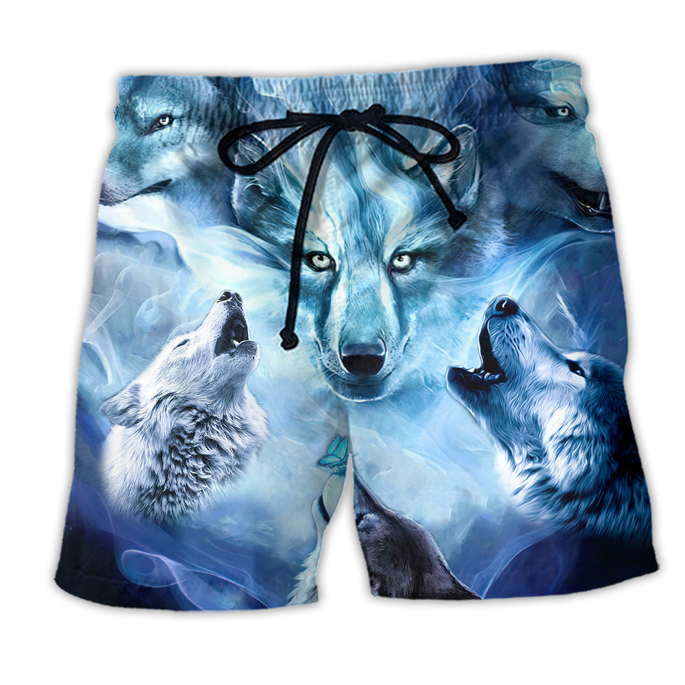 Beach Short / Adults / S Wolf Fear Makes The Wolf Bigger Than It Is - Beach Short Reefox - Owls Matrix LTD