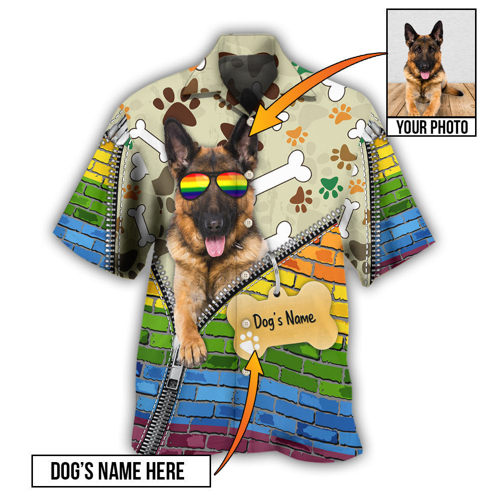 LGBT / Adults / S German Shepherd Dog Various Style Custom Photo Personalized - Hawaiian Shirt - Reefox