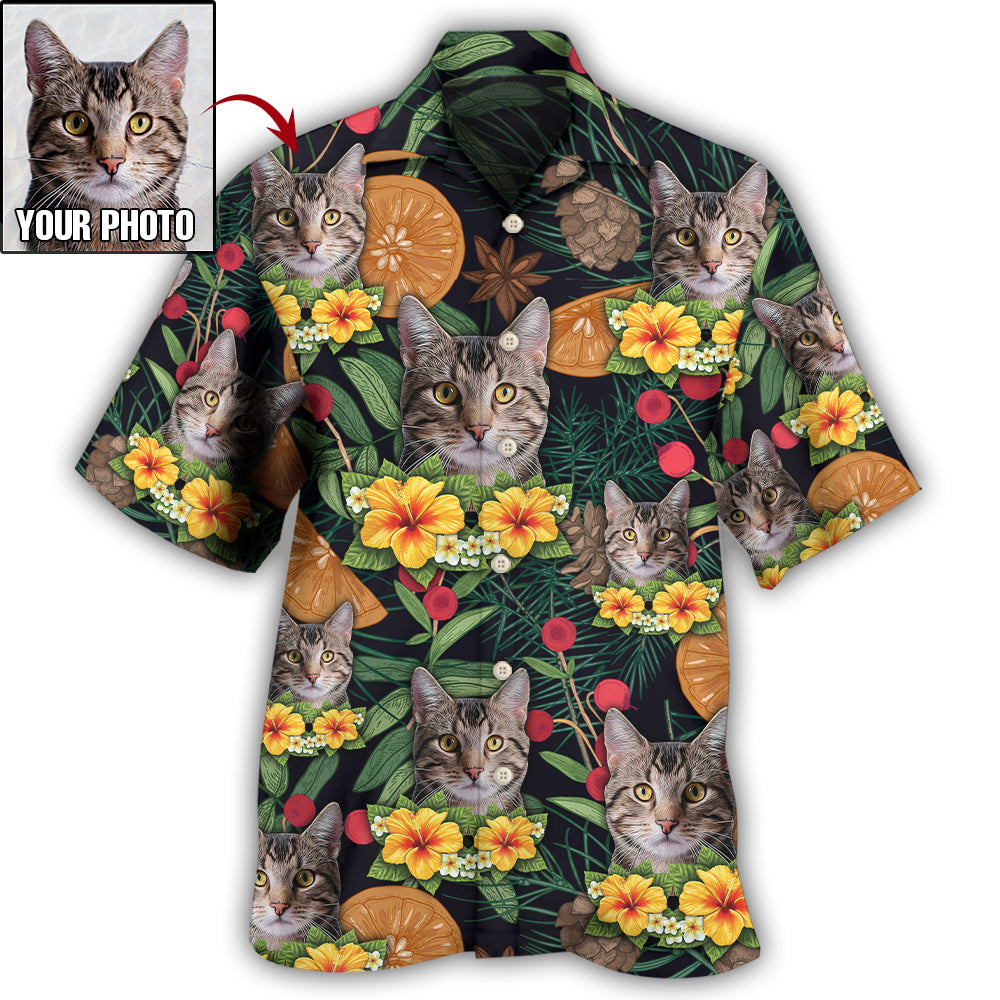3 / Adults / S Cat Tropical Various Style Custom Photo - Hawaiian Shirt - Reefox