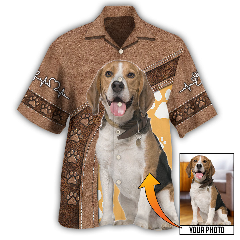 Beagle / Adults / S Dog Paw My Lovely Dog Classic Custom Photo Personalized - Hawaiian Shirt - Reefox