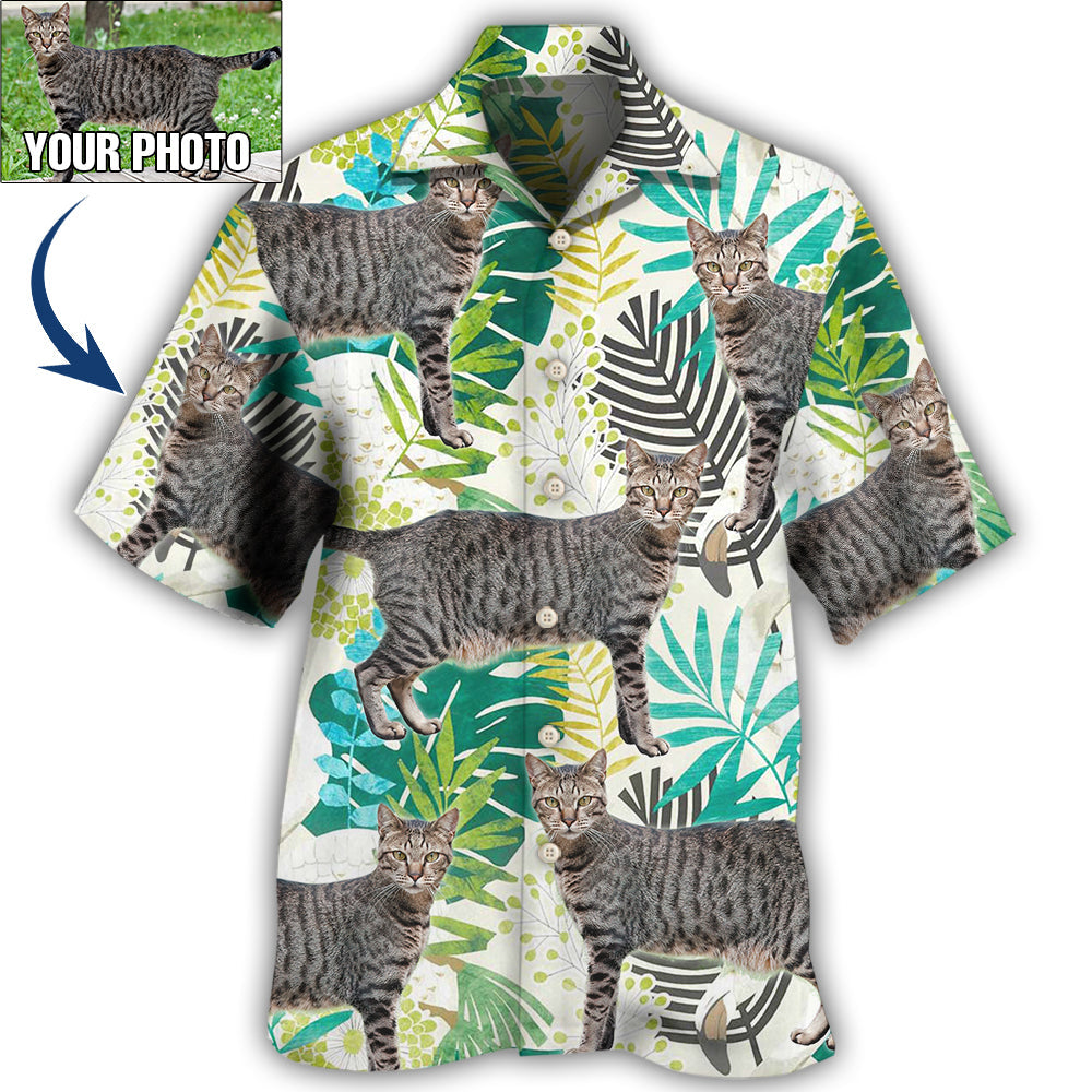 4 / Adults / S Cat Various Style Custom Photo - Hawaiian Shirt - Reefox