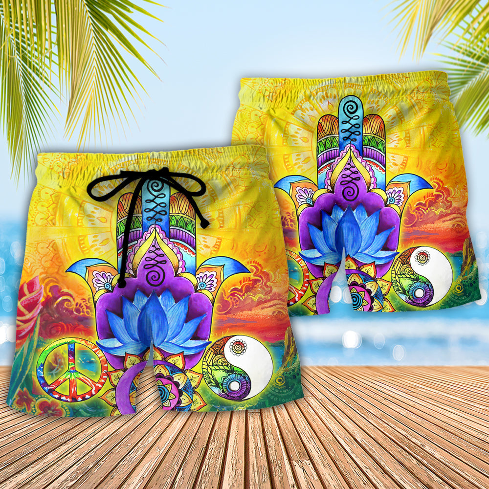 Yoga World Connect, Kindness, Gratitude, Hope, Peace, Inspire, Meditate, Let It Go - Beach Short Reefox