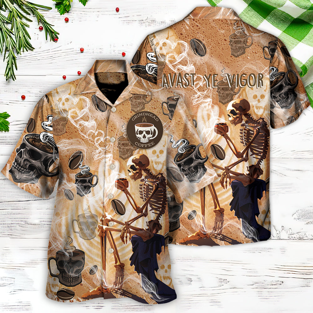 Skull Coffee Amazing Style For Pigue - Hawaiian Shirt - Reefox