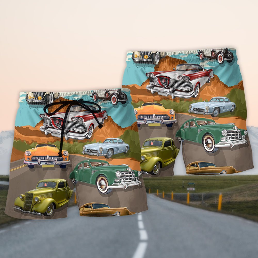 Road Tripping Saved Me From Being A Pornstar Lover Classic Car Route 66 - Beach Short Reefox