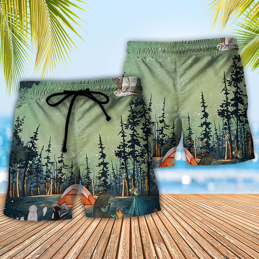 Camping You Don't Have To Be Crazy To Camp With Us, We Can Train You - Beach Short Reefox