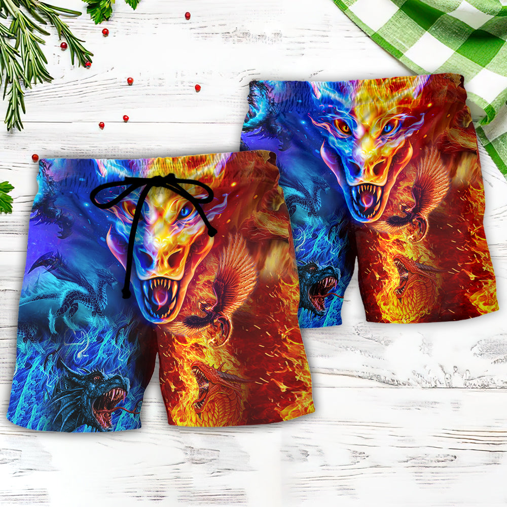 Dragon Love Life Amazing Style - Beach Short Reefox - Owls Matrix LTD