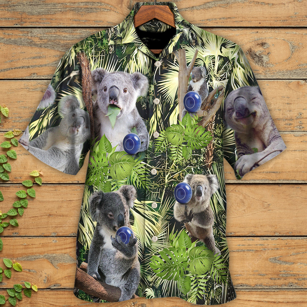 Lawn Bowling Koala In Jungle Play Lawn Bowling - Hawaiian Shirt - Reefox