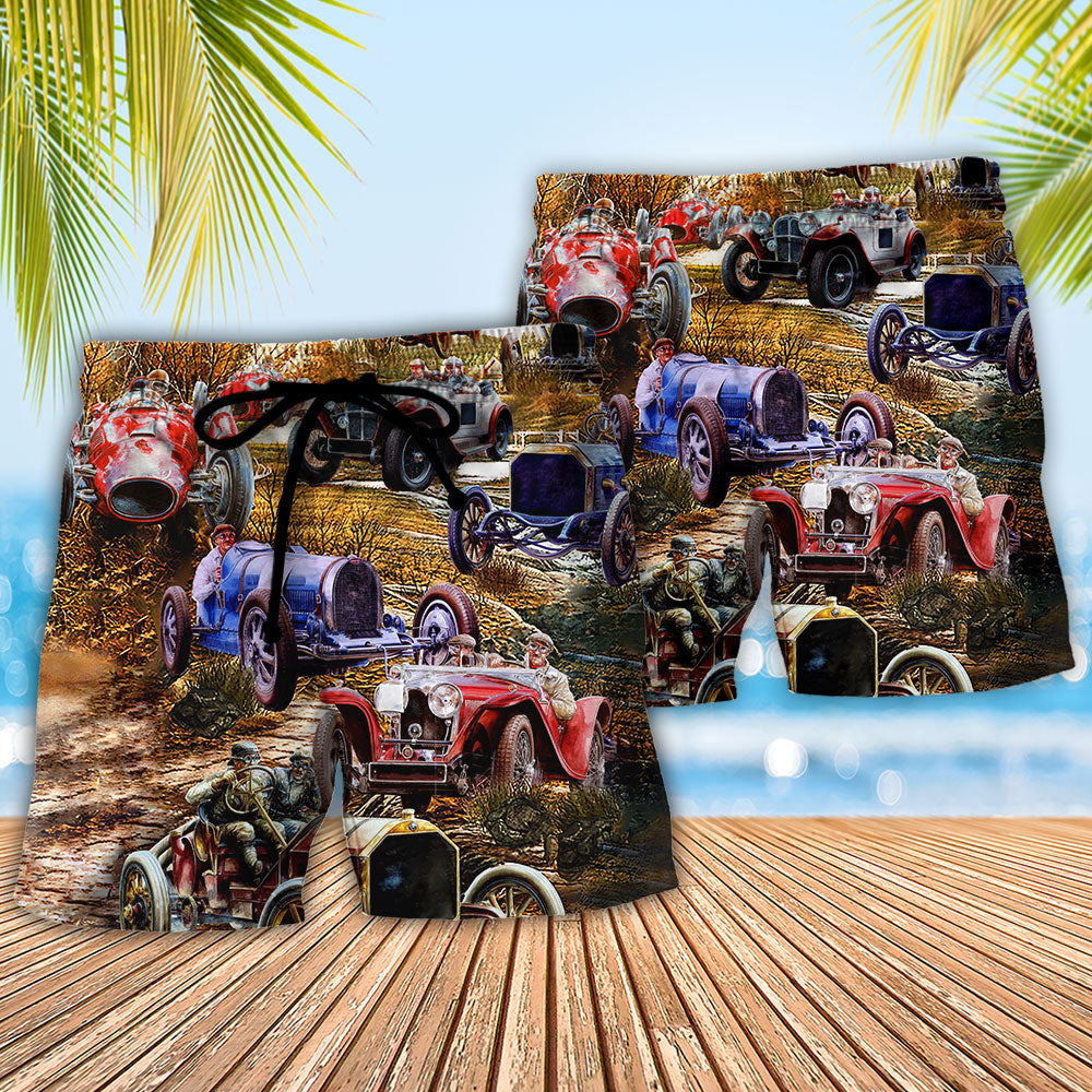 Car Old Vintage - Beach Short Reefox - Owls Matrix LTD