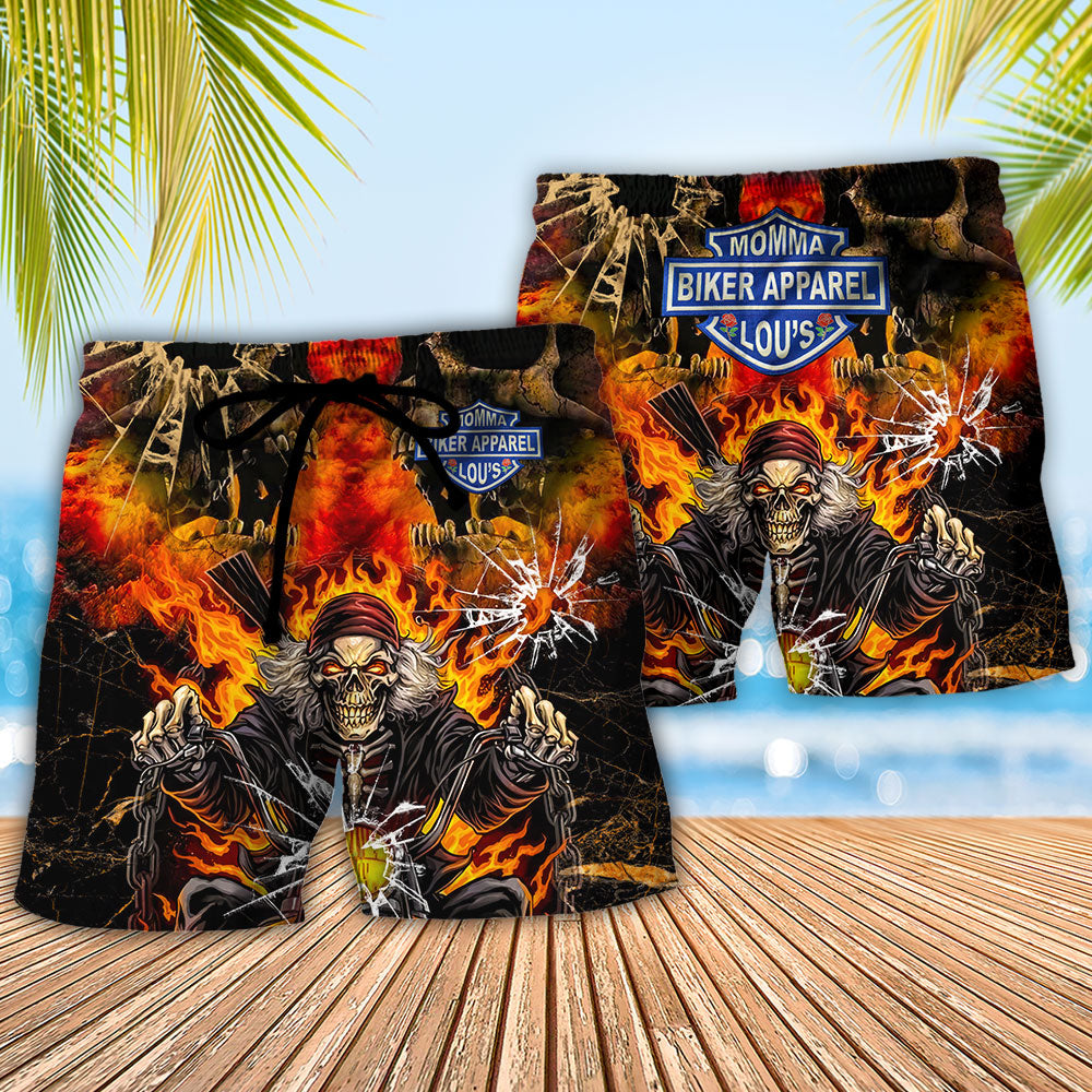 Skull Biker Lovely Style - Beach Short Reefox - Owls Matrix LTD
