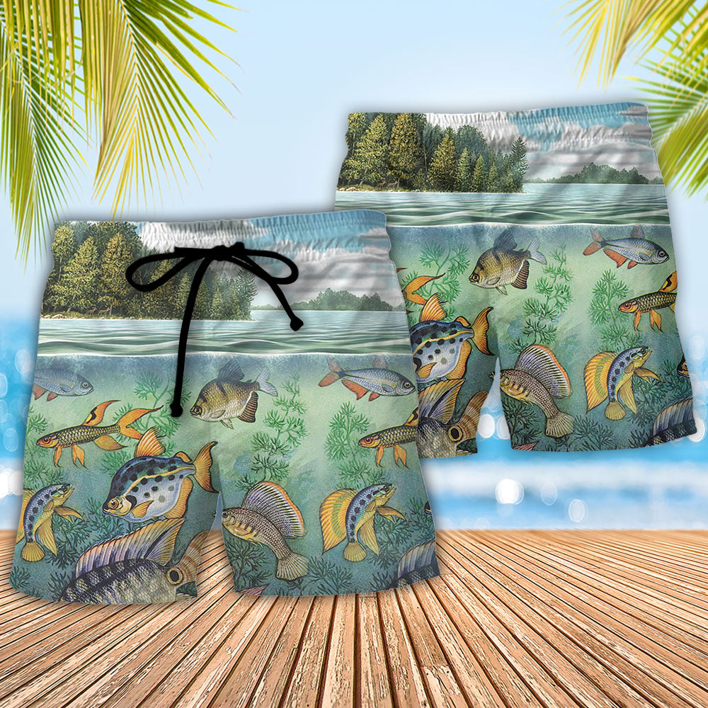 Fishing Eat Sleep Fish And Repeat - Beach Short Reefox