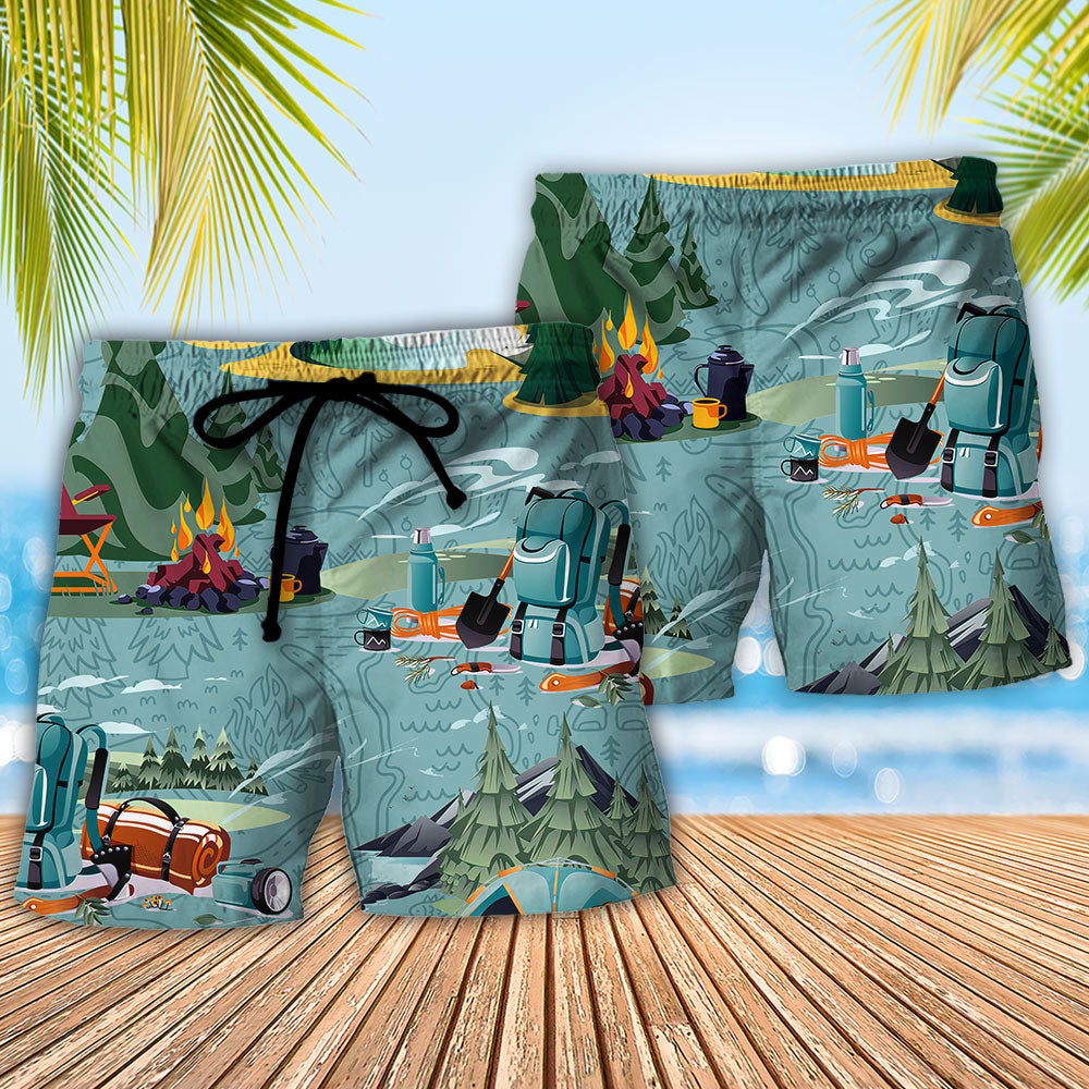 Camping Real Campers Smell Like 5 Things - Beach Short Reefox