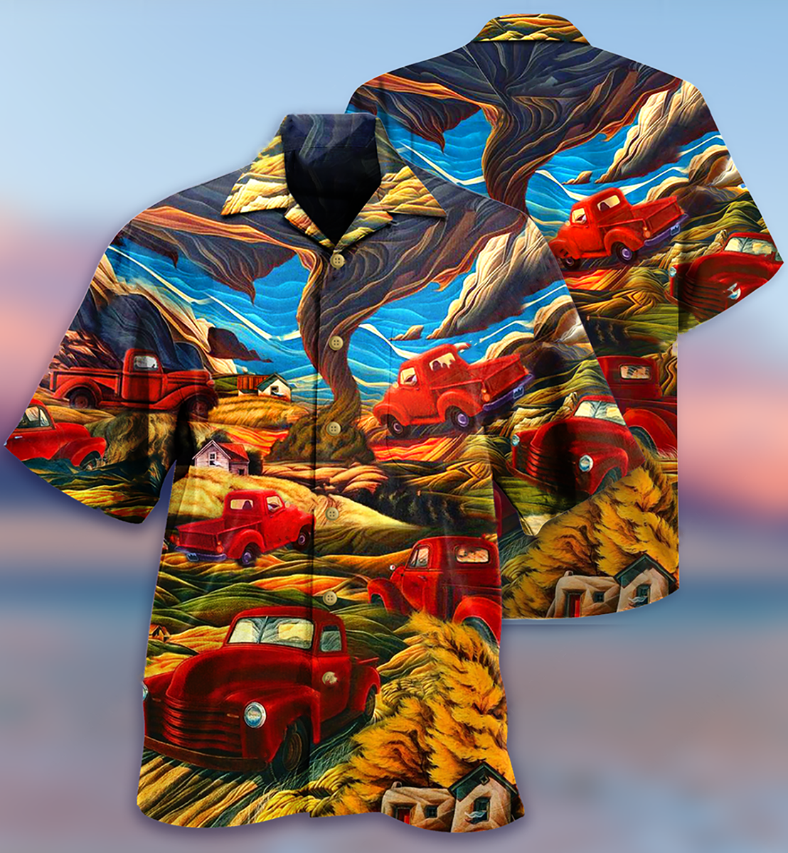 Car Love Red Mountain - Hawaiian Shirt - Reefox
