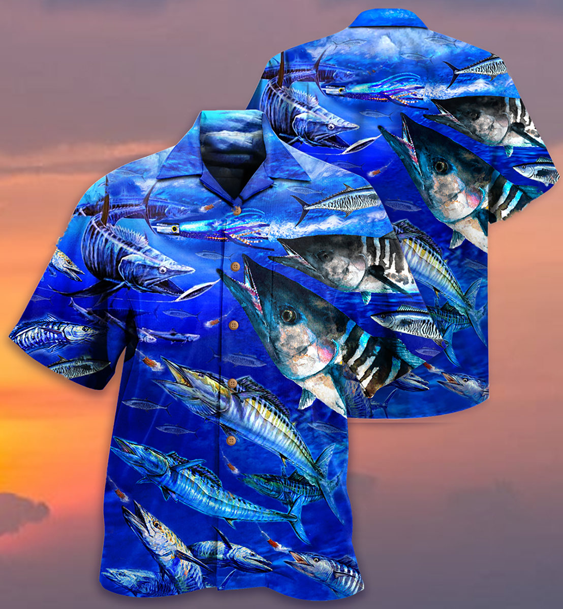 Fishing Love Blue Ocean - Hawaiian Shirt - Reefox