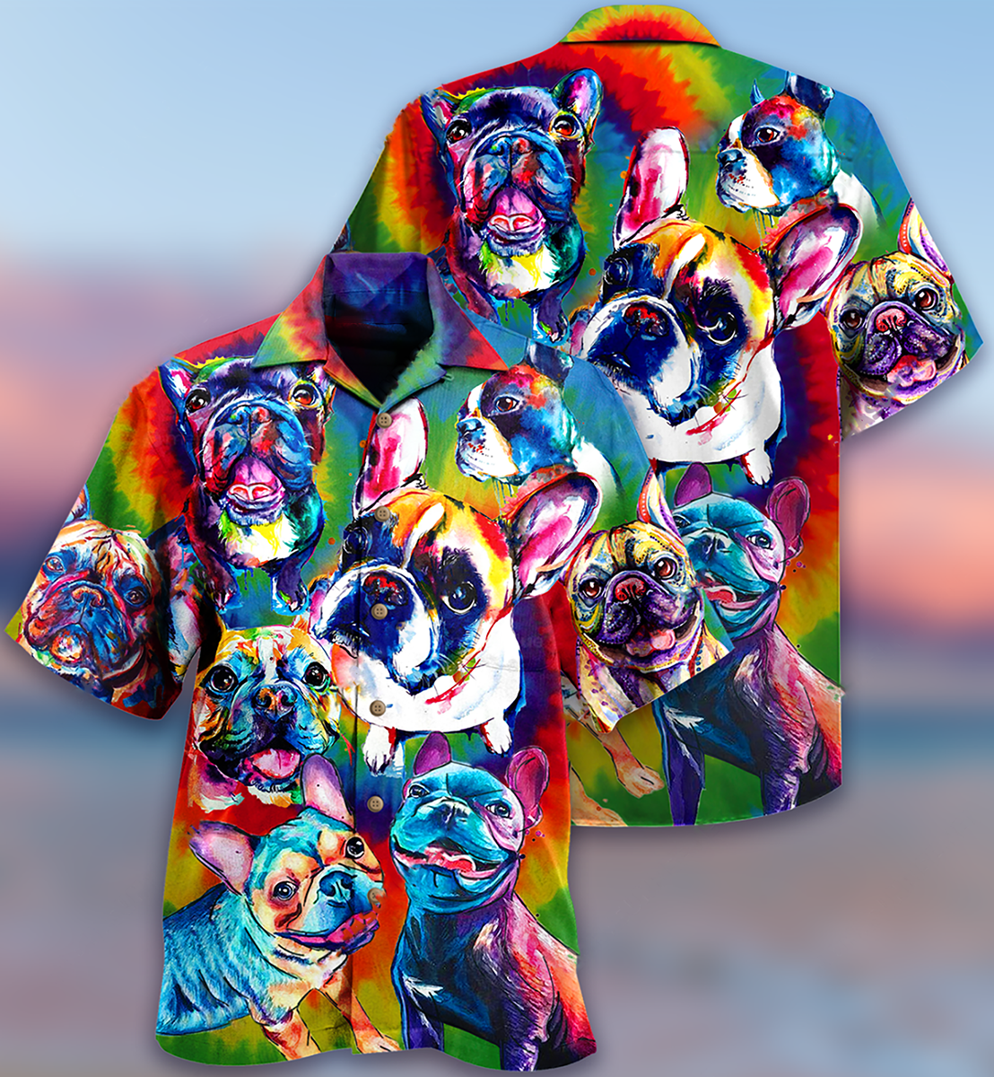 Pitbull Love Color Painting - Hawaiian Shirt - Reefox