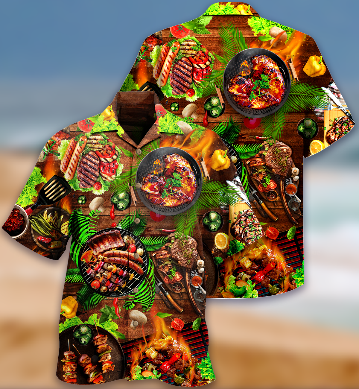 Food Love Fresh BBQ - Hawaiian Shirt - Reefox