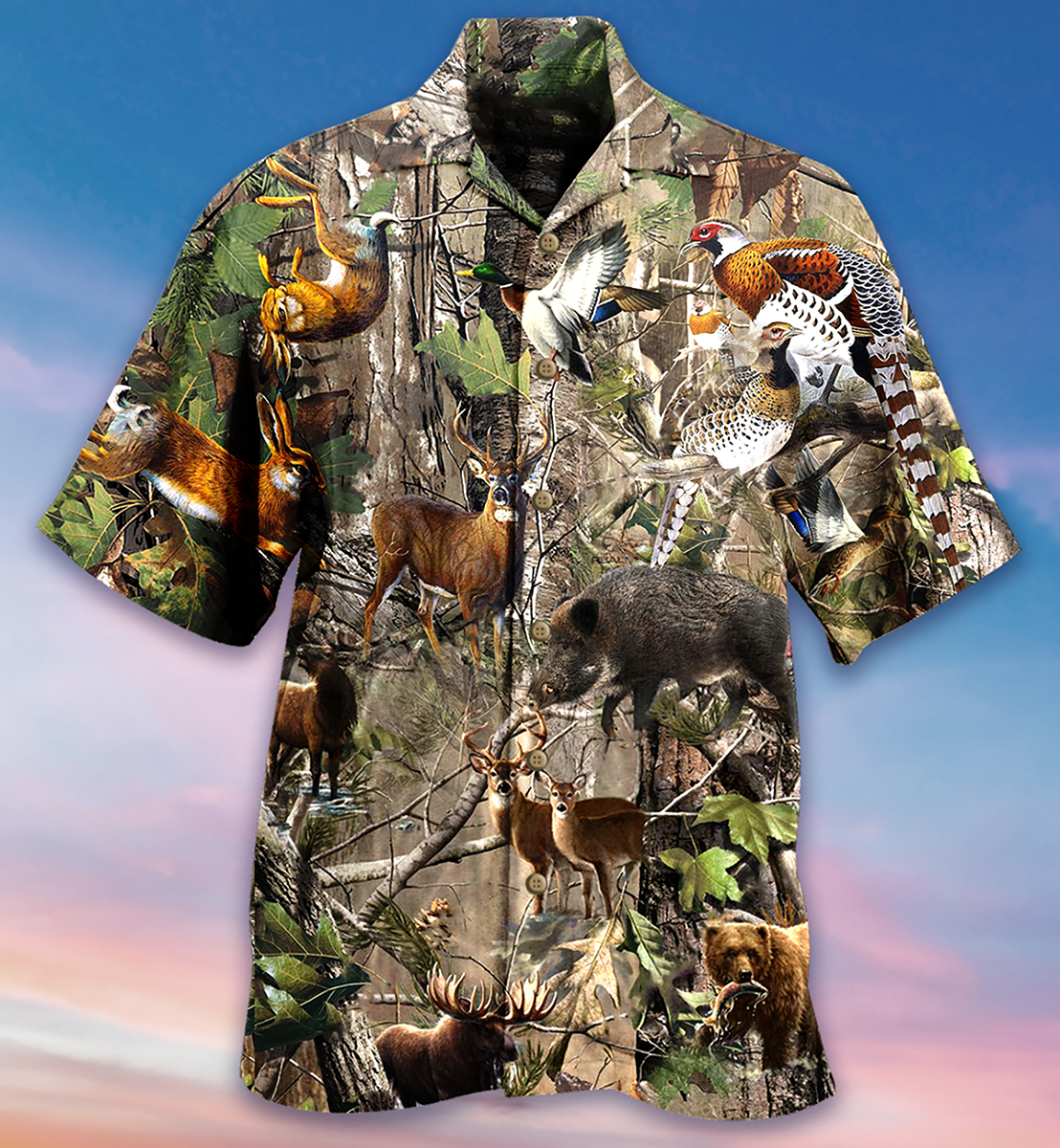 Hunting Lover Animals Cool - Hawaiian Shirt - Reefox