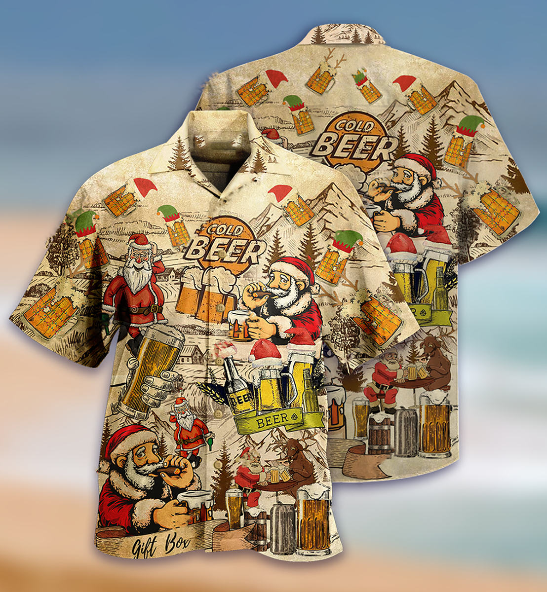 Beer Merry Xmas Love Beer - Hawaiian Shirt - Reefox