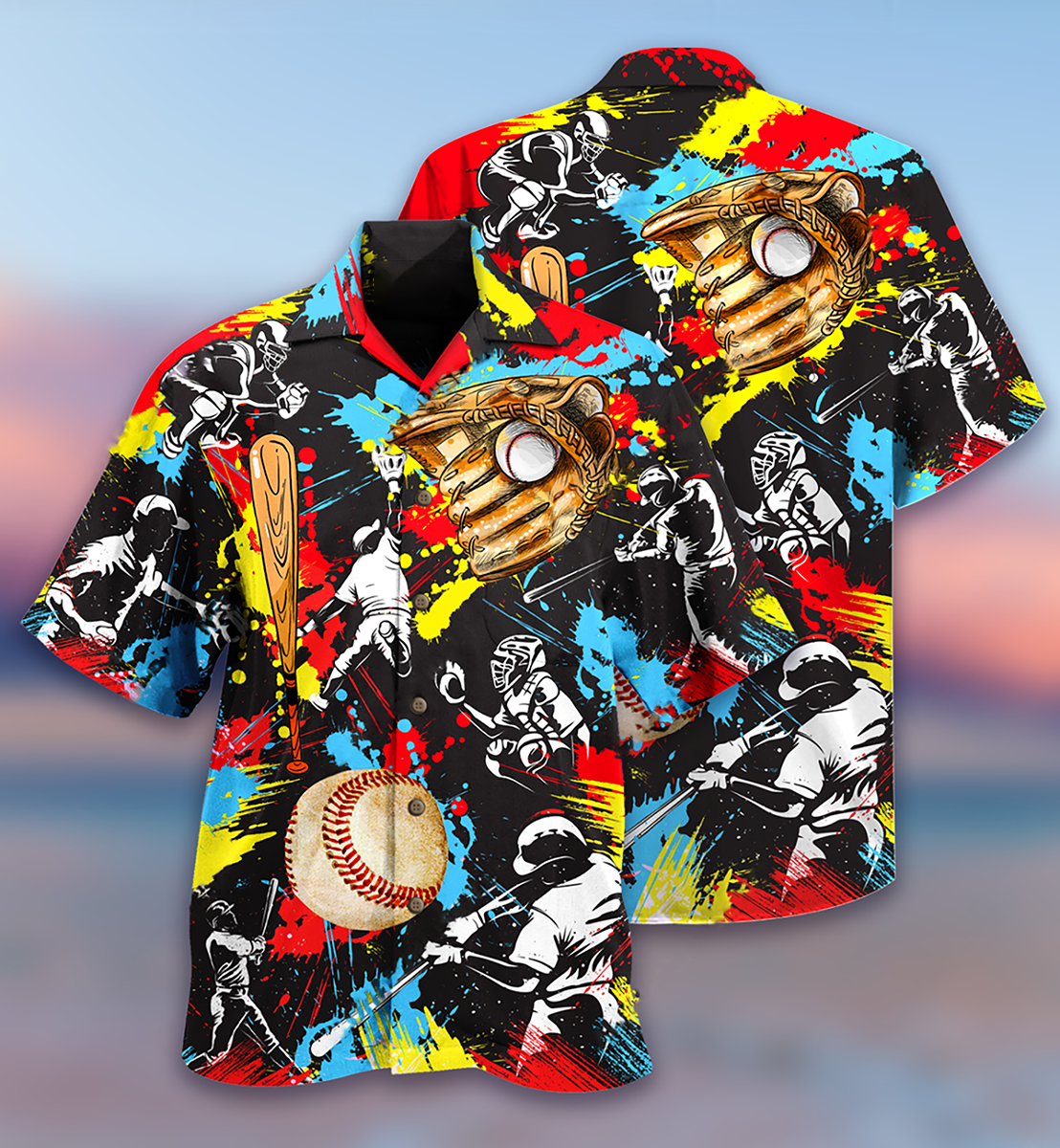 Ice Hockey Painting Love It My Passion - Hawaiian Shirt - Reefox