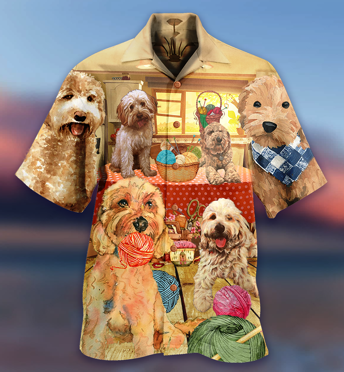 Goldendoodle Lovely Dog Crochet - Hawaiian Shirt - Reefox