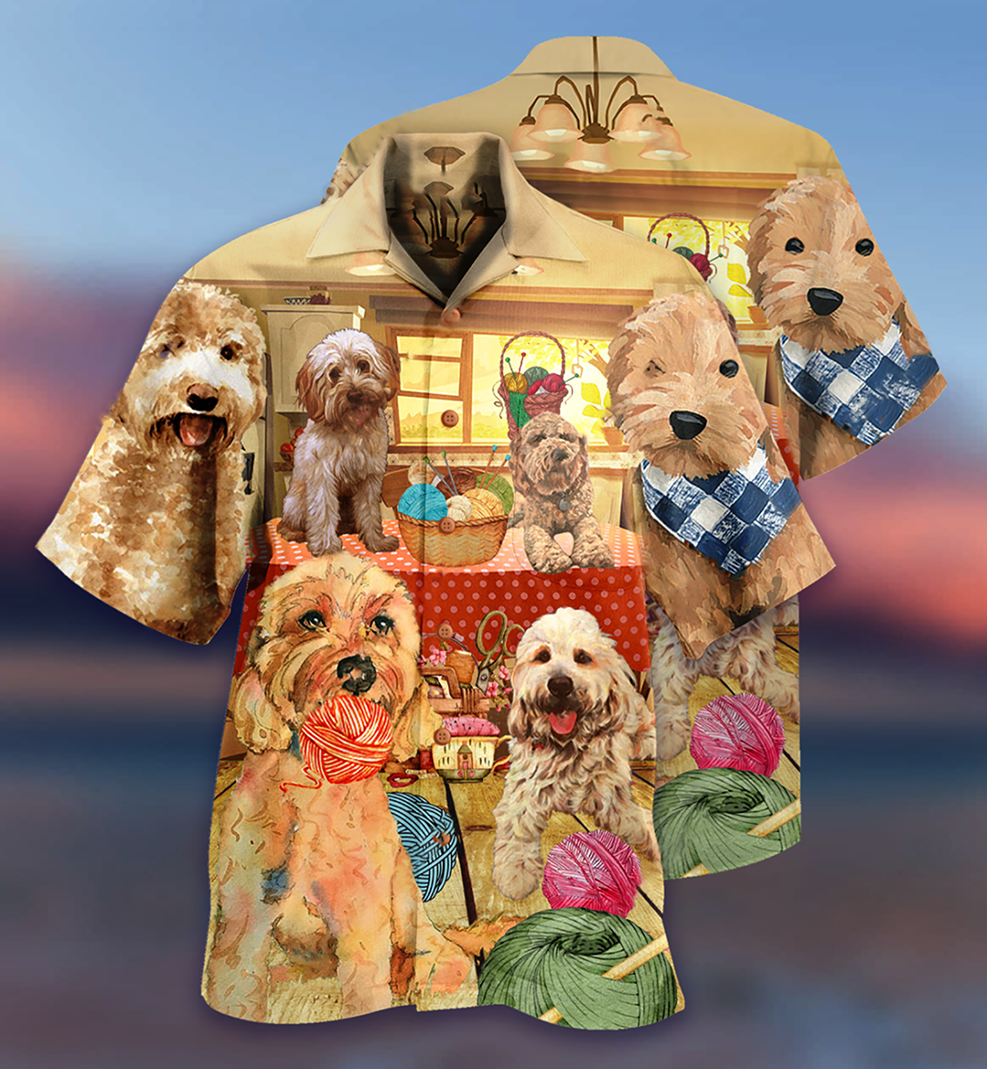 Goldendoodle Lovely Dog Crochet - Hawaiian Shirt - Reefox