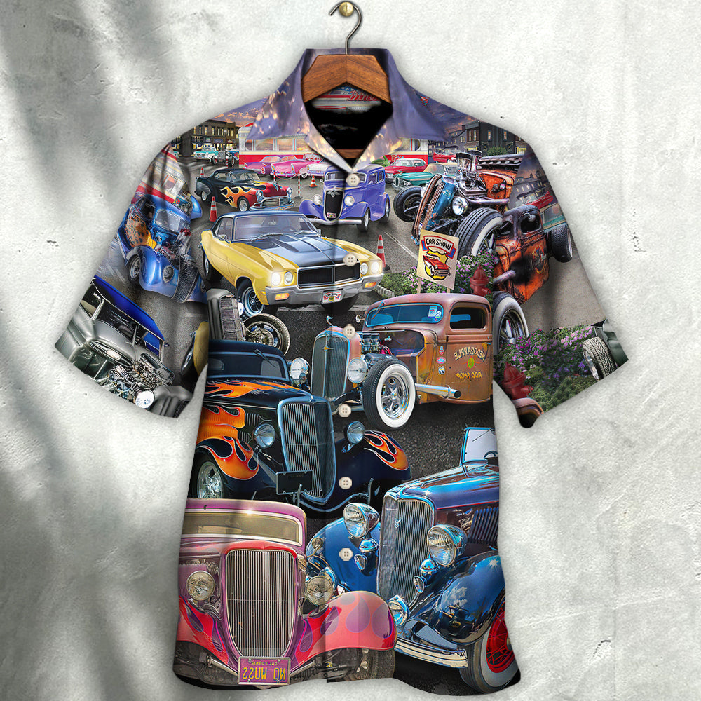 Hot Rod Diner Car Show - Hawaiian Shirt - Reefox