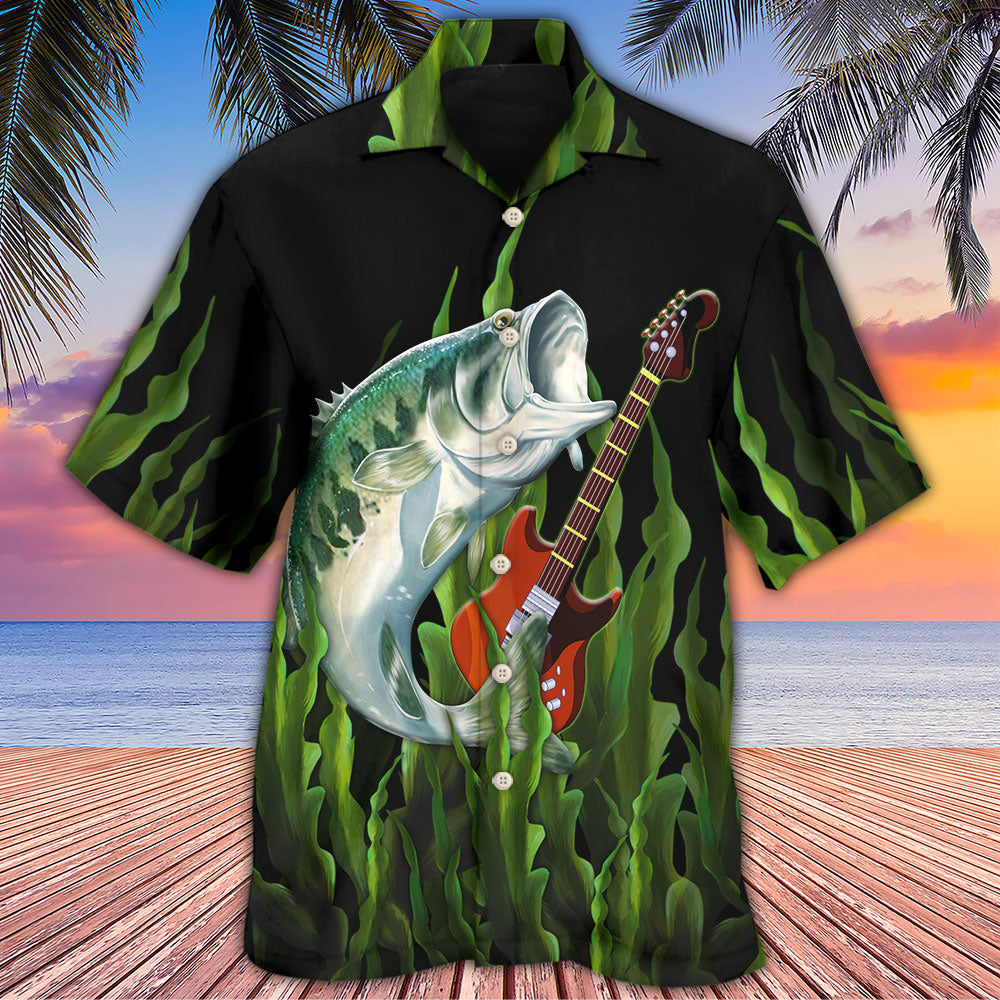 Fishing I Like Fishing And Guitars - Hawaiian Shirt - Reefox