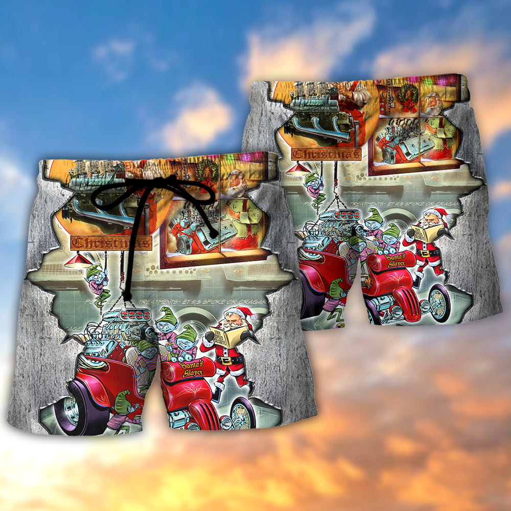 Hot Rod Merry Christmas Night - Beach Short Reefox - Owls Matrix LTD