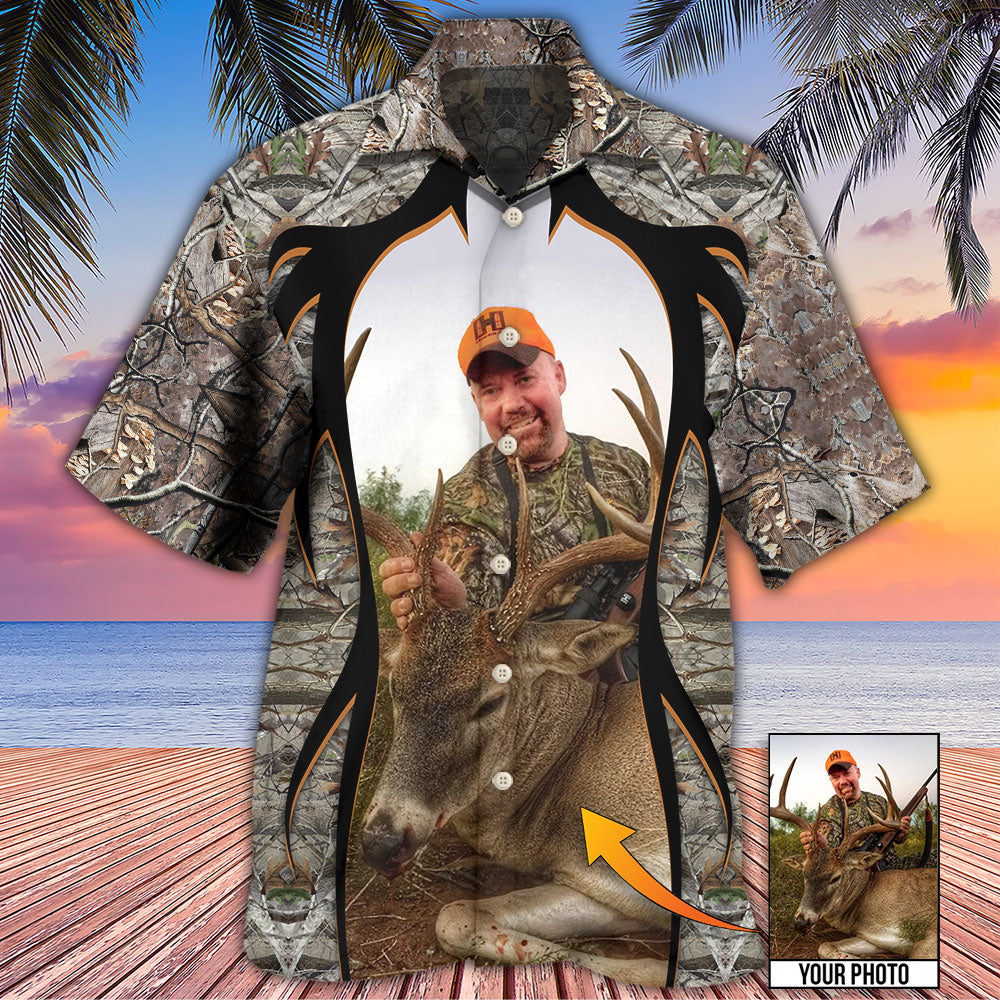 Hunting Lover Cool Pattern Custom Photo - Hawaiian Shirt - Reefox