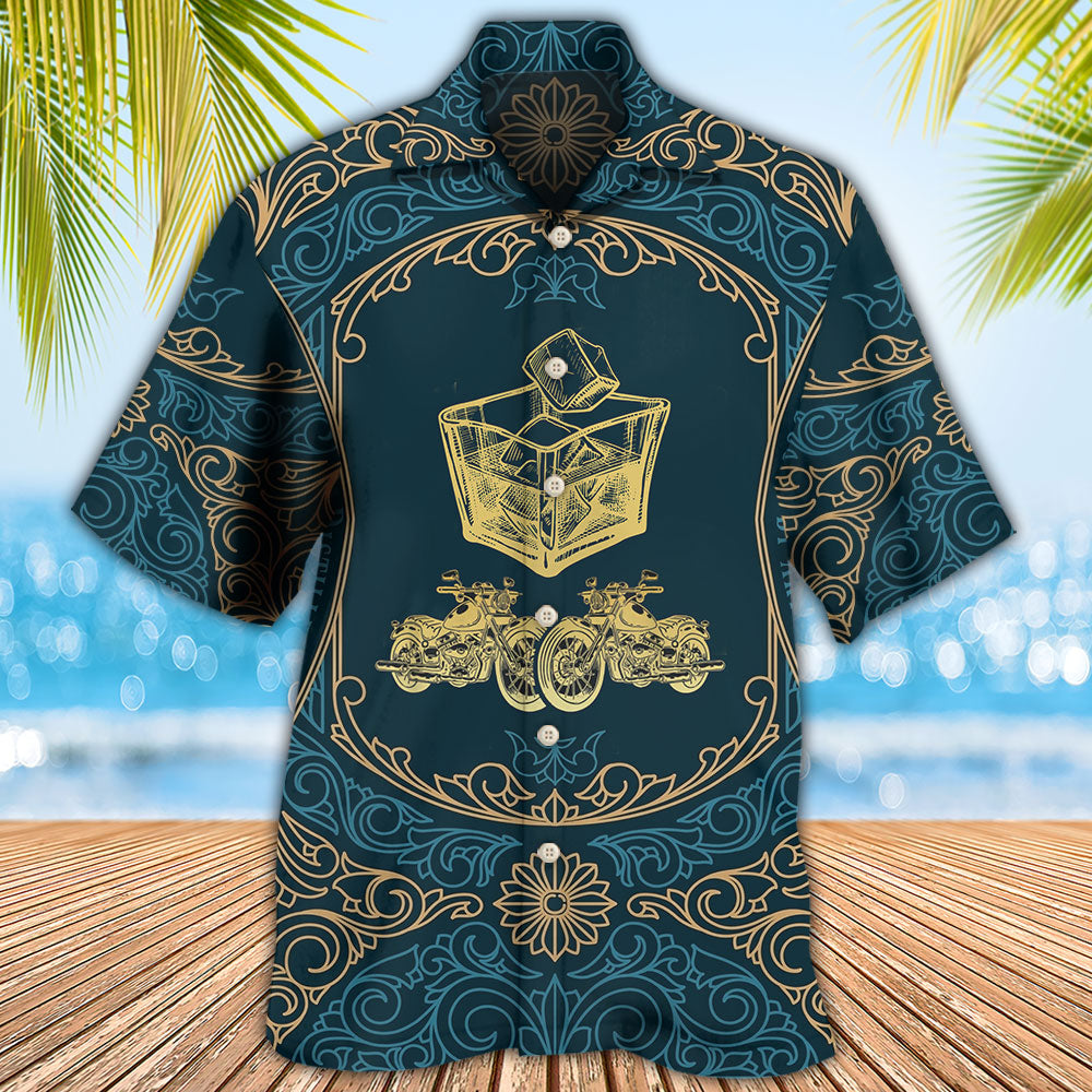 Wine Rum I Like Rum And Motorcycles - Hawaiian Shirt - Reefox