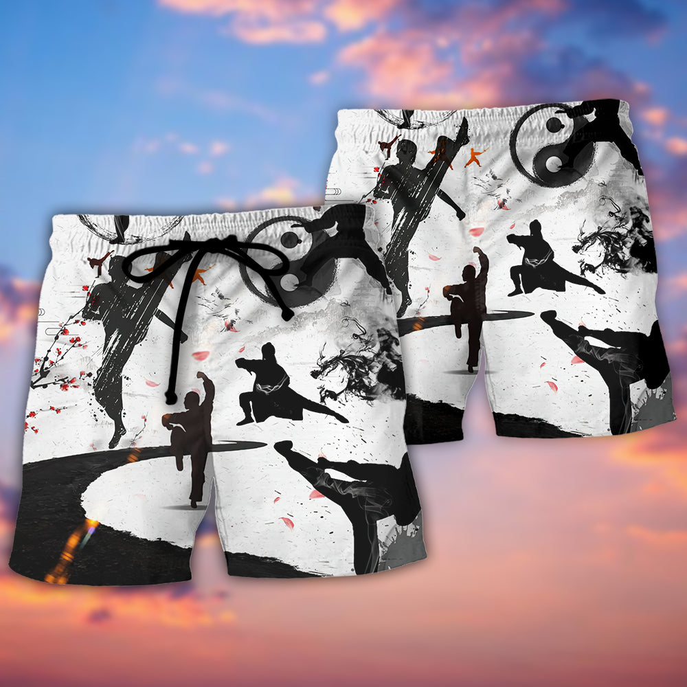 Martial Arts Kung Fu Surely Not Everybody Was Kung Fu Fighting - Beach Short Reefox - Owls Matrix LTD