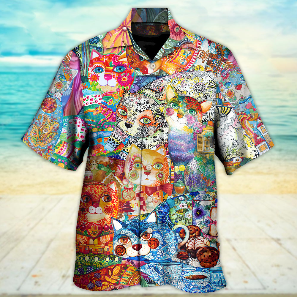 Cat All You Need Is Love And A Cat - Hawaiian Shirt - Reefox