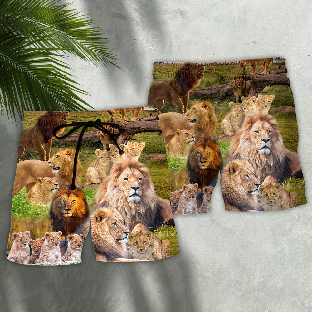 Lion Never Roars After A Kill - Beach Short Reefox - Owls Matrix LTD