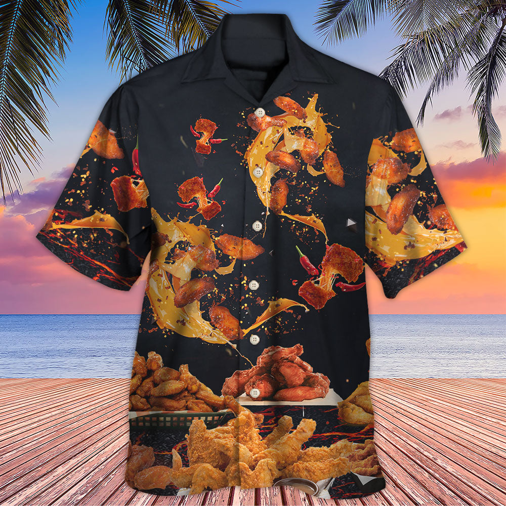 Food Chicken Wing Fast Food Delicious - Hawaiian Shirt - Reefox