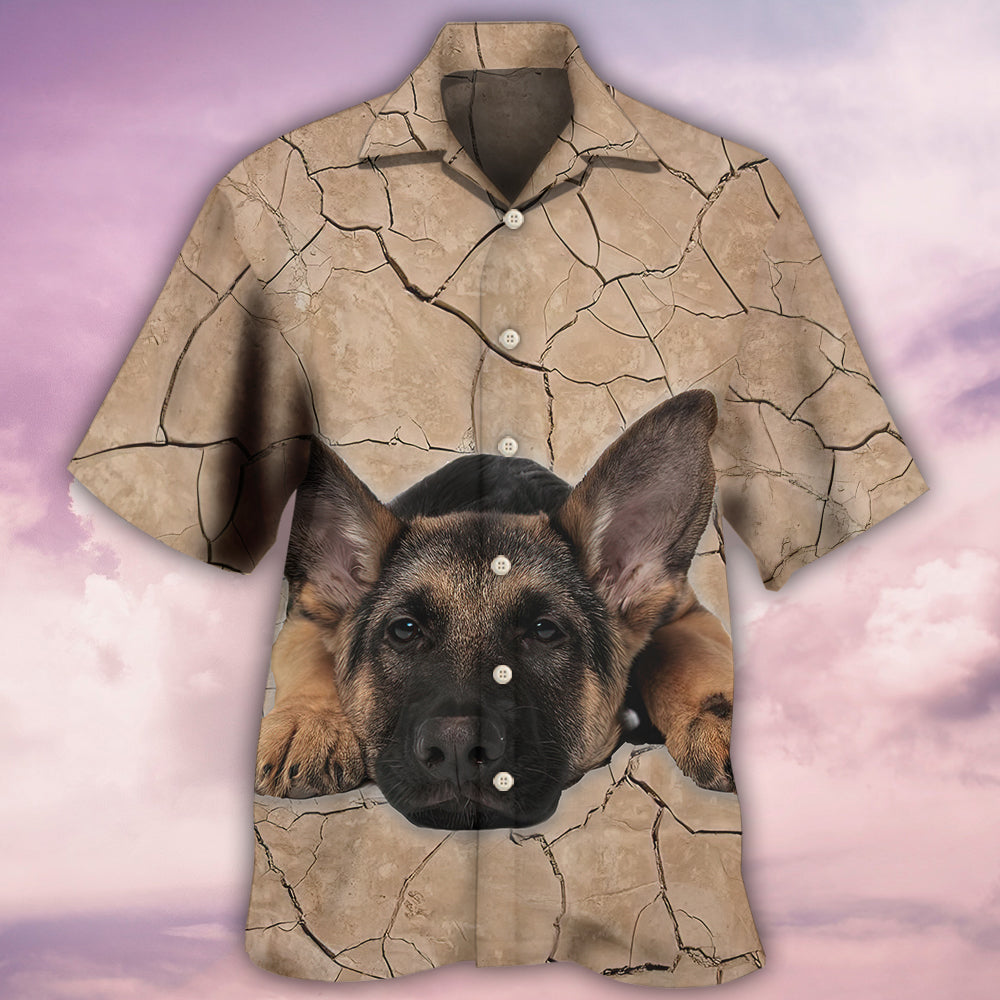 German Shepherd On The Ground - Hawaiian Shirt - Reefox