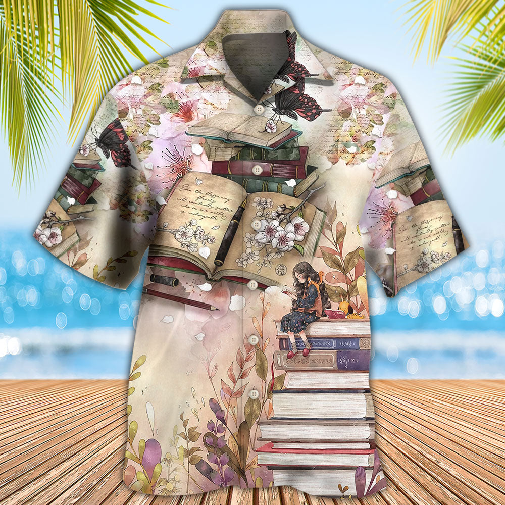 Book Reading Book Vintage Butterfly - Hawaiian Shirt - Reefox