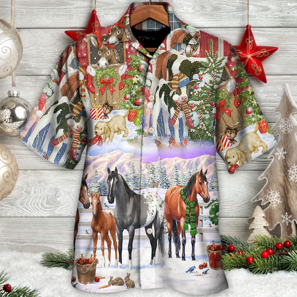 Christmas Farm Merry Xmas To Everyone - Hawaiian Shirt - Reefox