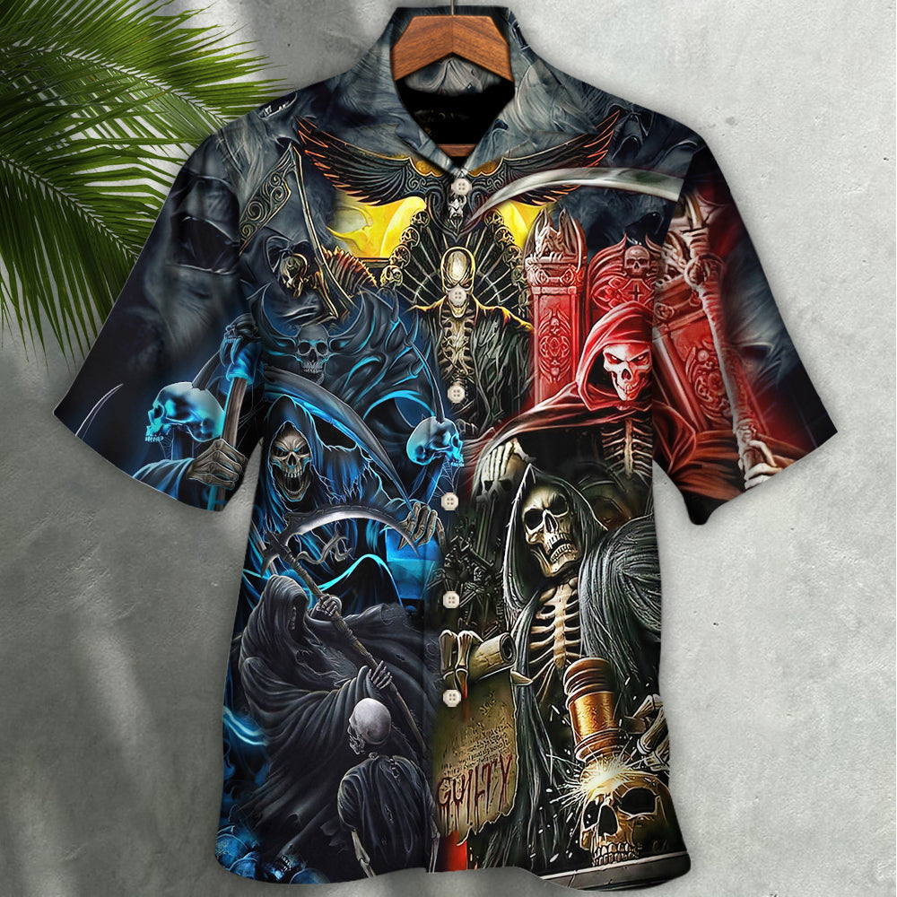 Skull Judgment Of Death Area - Hawaiian Shirt - Reefox