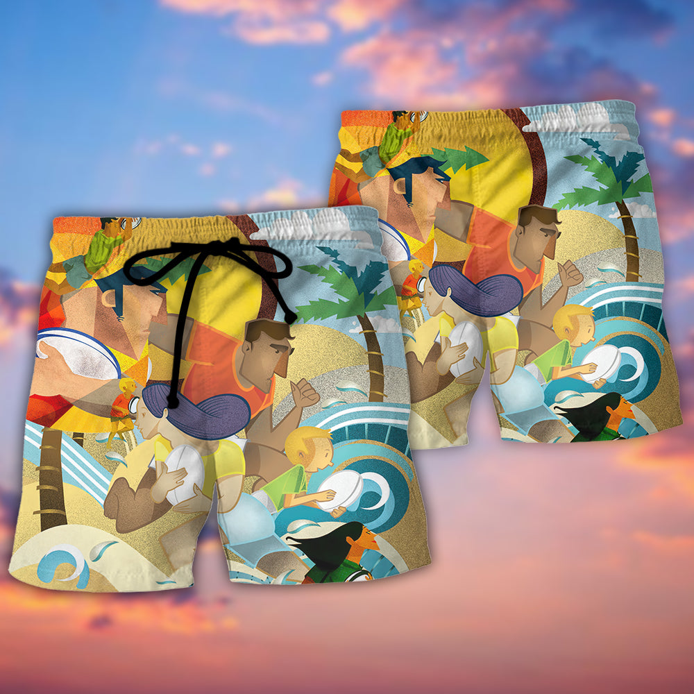 Rugby Beach Sports Beach Rugby Family Fight - Beach Short Reefox - Owls Matrix LTD