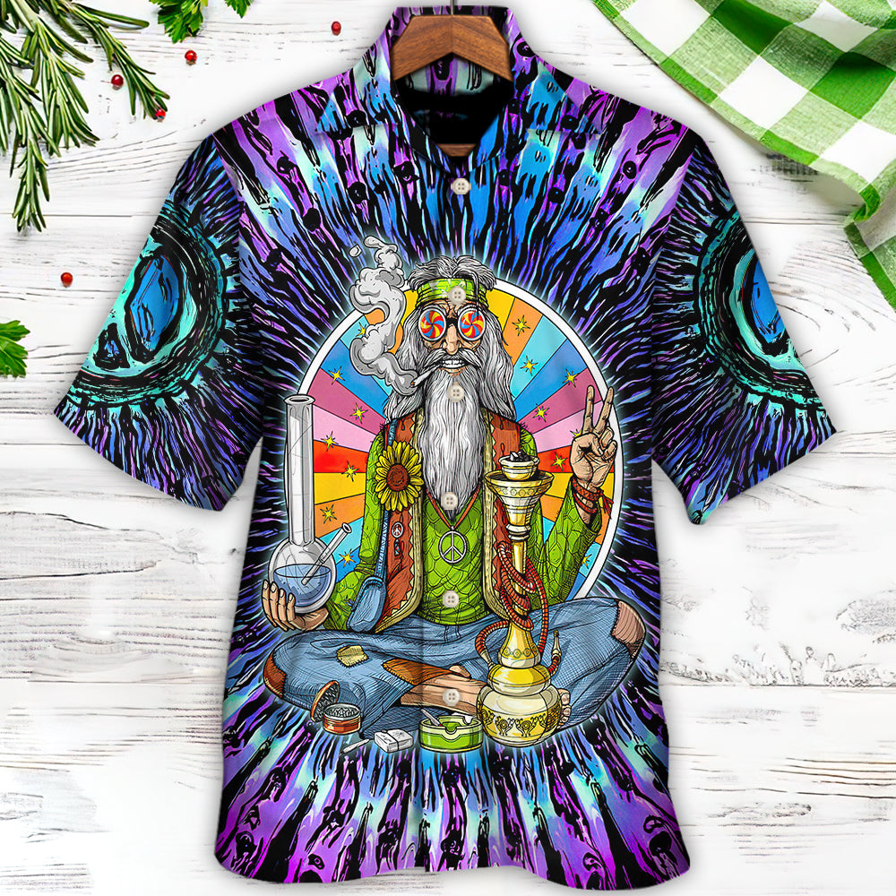 Hippie Stoner Peace Love - Hawaiian Shirt - Reefox