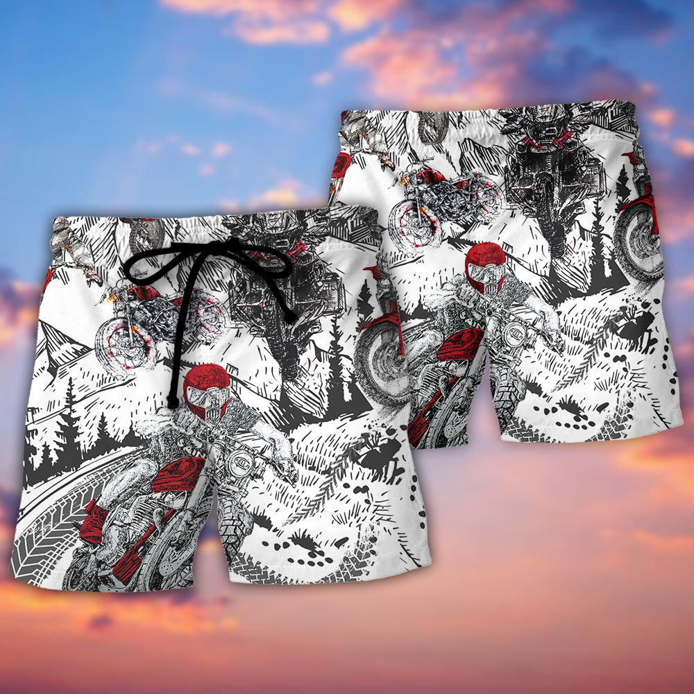 Motorcycle What Is Life I'm So Happy - Beach Short Reefox - Owls Matrix LTD