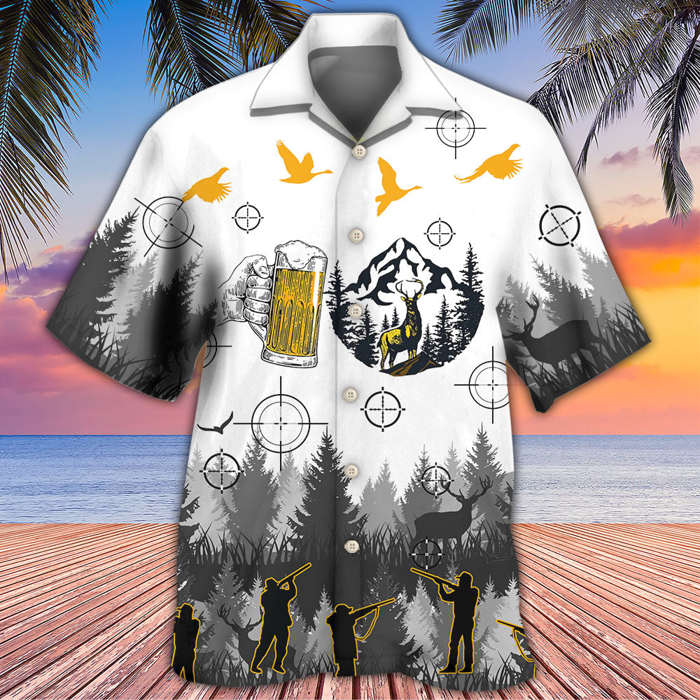 Beer I Like Beer And Hunting And Maybe 3 People - Hawaiian Shirt - Reefox