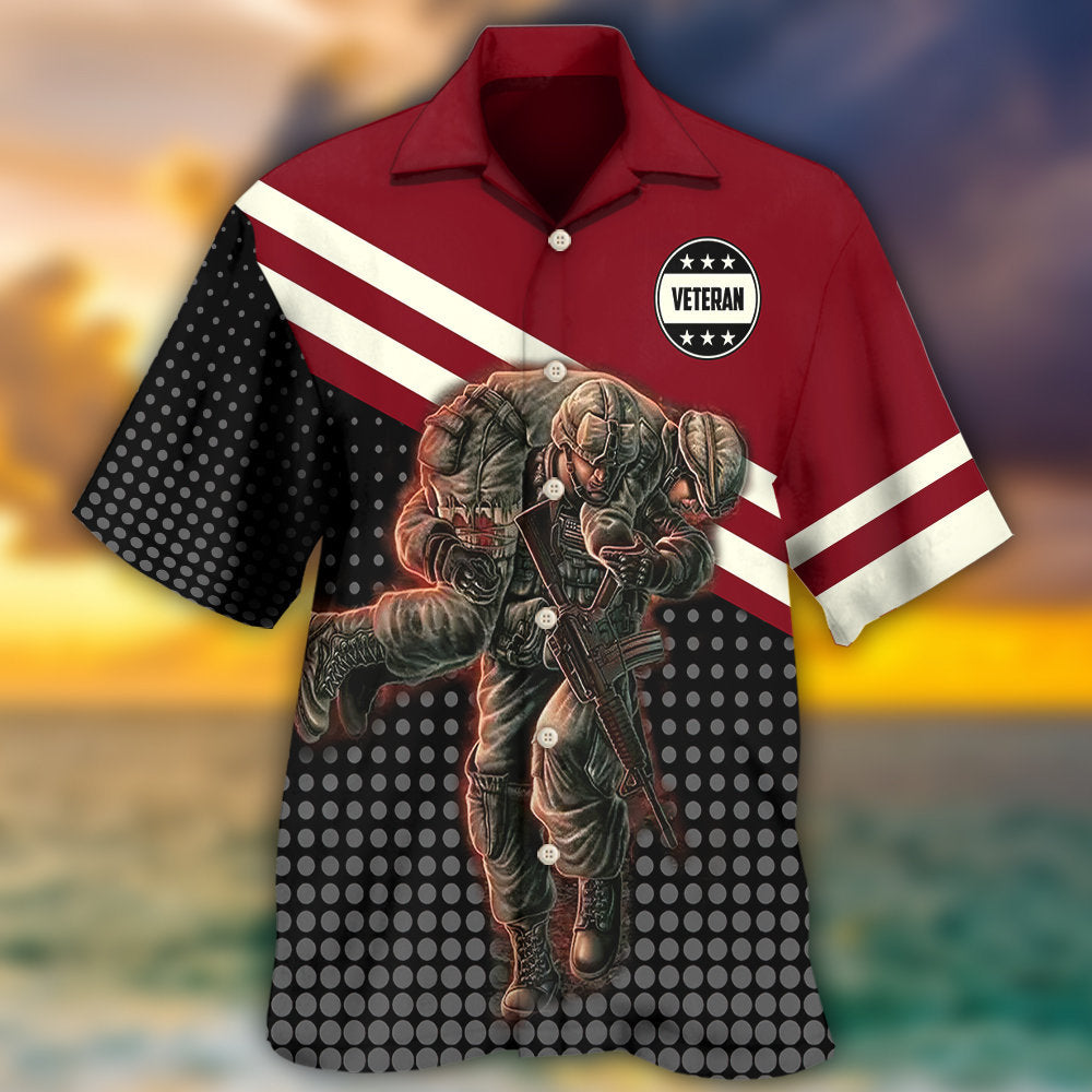 Veteran You May See Me Struggle But You Will Never See Me Quit - Hawaiian Shirt - Reefox