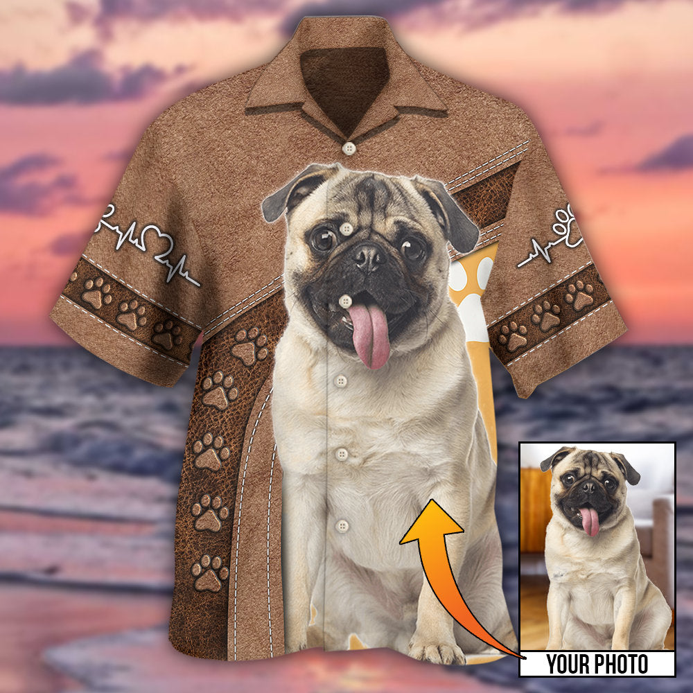 Dog Paw My Lovely Dog Classic Custom Photo Personalized - Hawaiian Shirt - Reefox