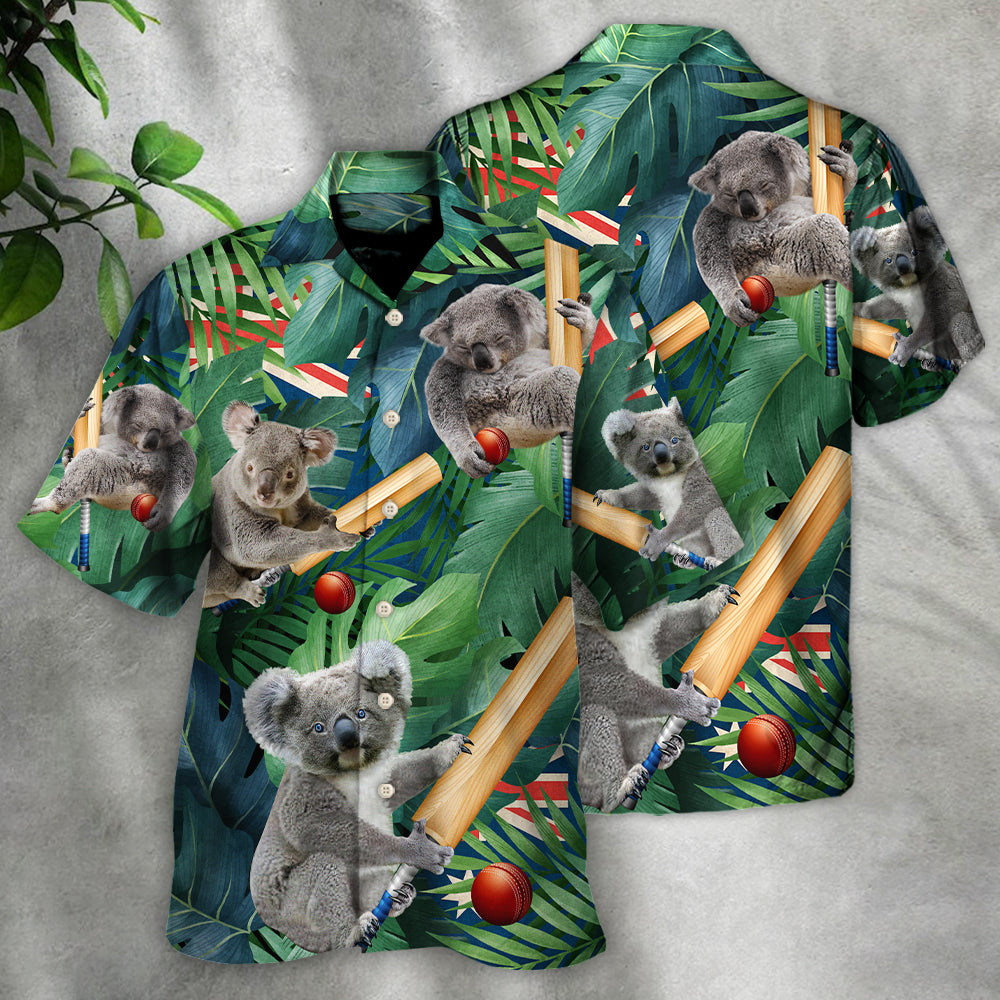 Cricket Koala Funny Lover Cricket And Koala - Hawaiian Shirt - Reefox