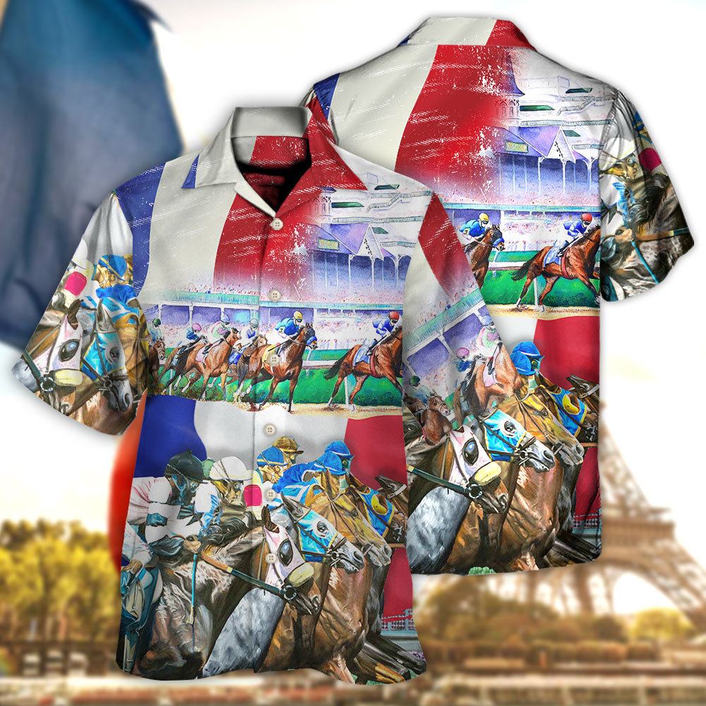 Horse France Horse Racing Amazing Seat Lover - Hawaiian Shirt - Reefox