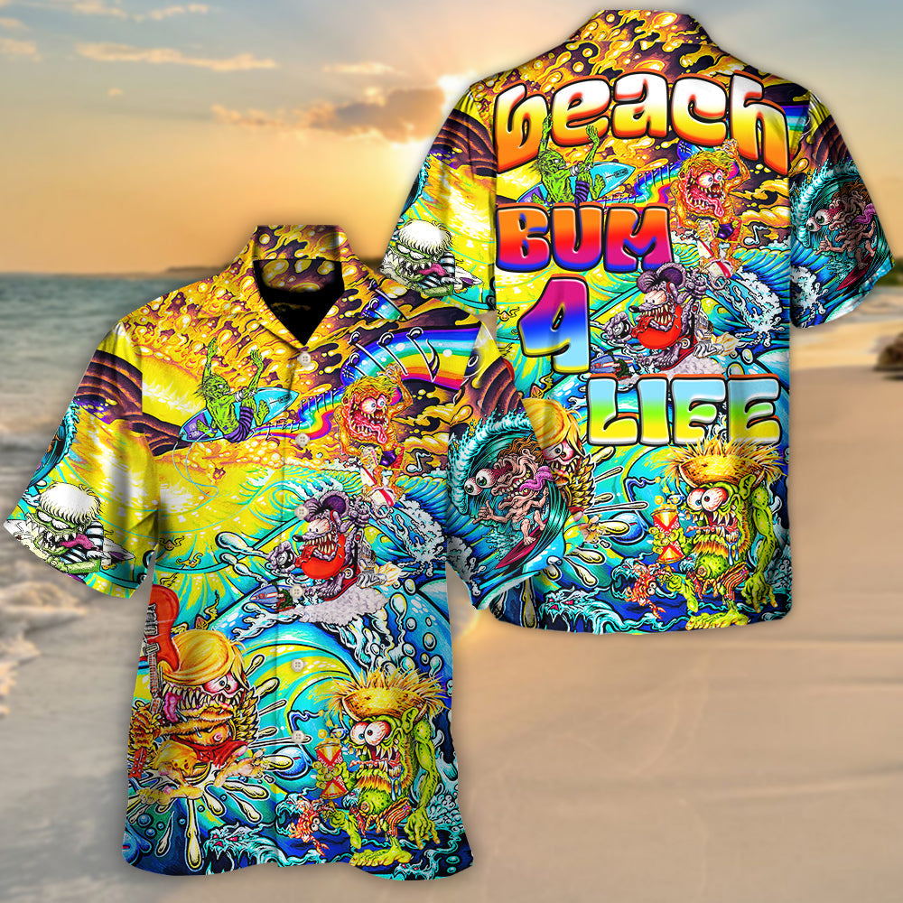 Beach Bum 4 Life Crazy Life - Hawaiian Shirt