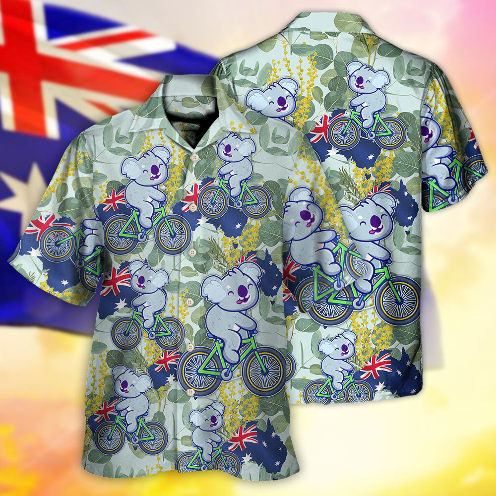 Koala Australia Ride Cycling Art - Hawaiian Shirt - Reefox